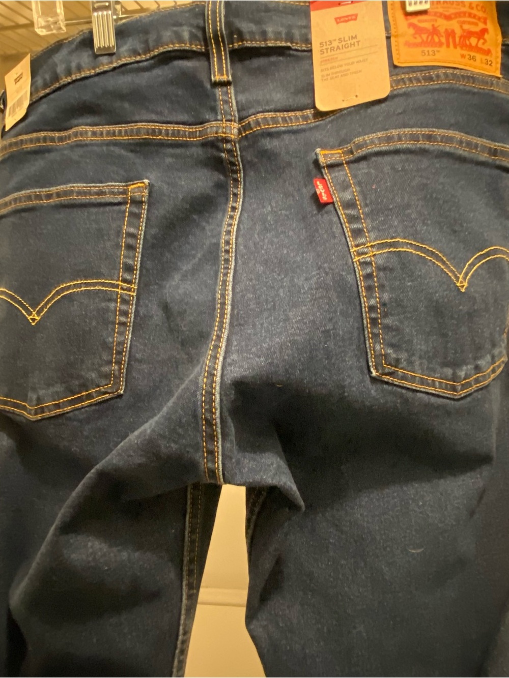 Levi's Slim Straight Jeans in Dark Blue Denim